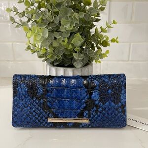 Brahmin Adelle Wallet. BLUE VIPER OMBRÉ. Melbourne Genuine Leather. NWT